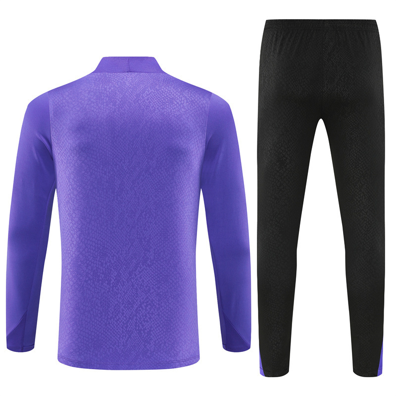25/26 Barcelona Purple Joint Edition Half Zipper Jacket+Long Pants