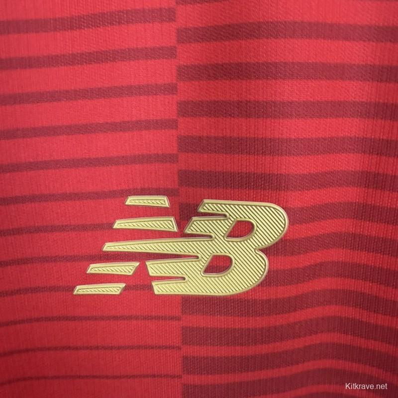 Player Version 25/26 Deportivo Toluca FC Red Home Long Sleeve Jersey