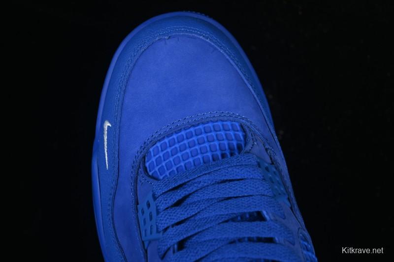 Nike Nigel Sylvester x Air Jordan 4 Retro Blue Collaboration Basketball Shoes - HF4340-400