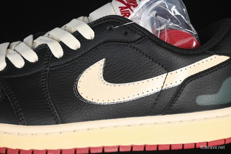 Nike Nigel Sylvester x Air Jordan 1 Low Lifestyle Casual Sneakers - IB8958-001