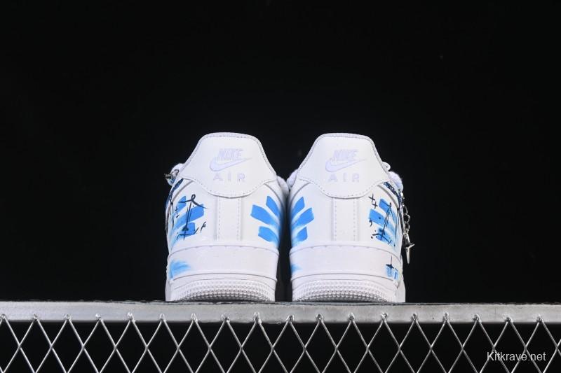 Nike Air Force 1 '07 Low Sagittarius Hand-Painted Doodle Zodiac Series Low-Top Casual Sneakers - 11231221