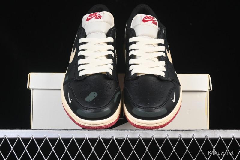 Nike Nigel Sylvester x Air Jordan 1 Low Lifestyle Casual Sneakers - IB8958-001