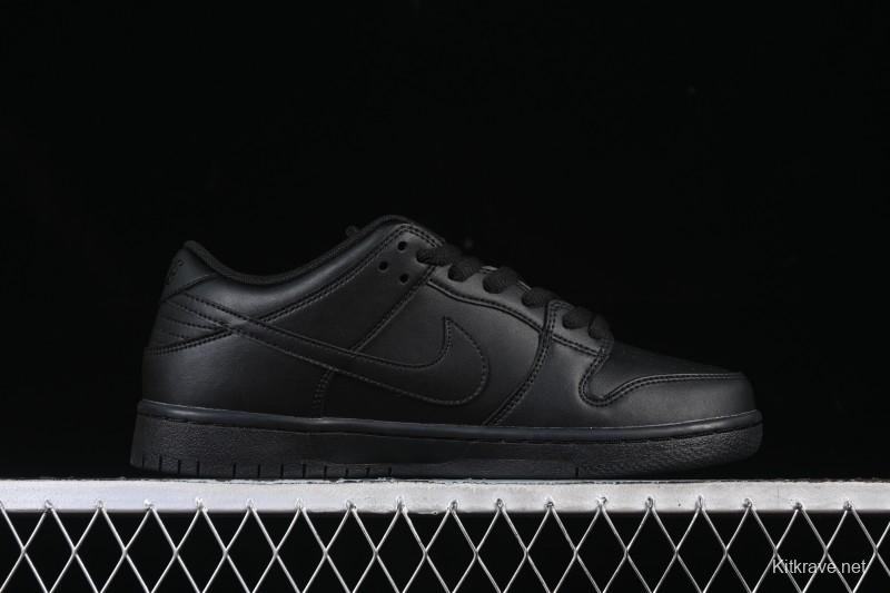 Nike SB Dunk Low Pro ISO Triple Black Skate Shoes - FJ1674-001
