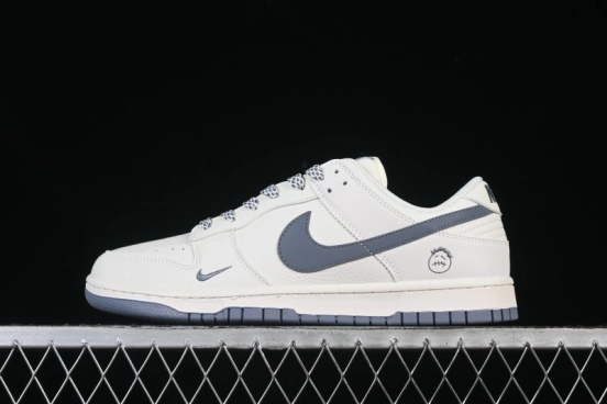 Nike SB Dunk Low Grey Swoosh Anniversary Custom Low-Top Skate Shoes - CS1688-120