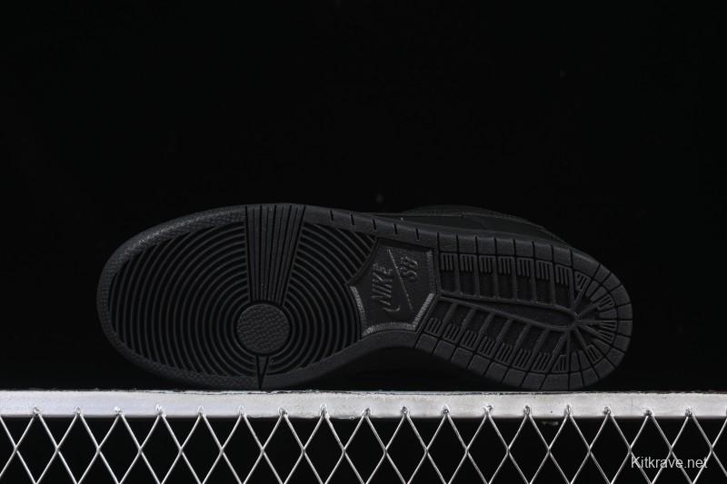 Nike SB Dunk Low Pro ISO Triple Black Skate Shoes - FJ1674-001