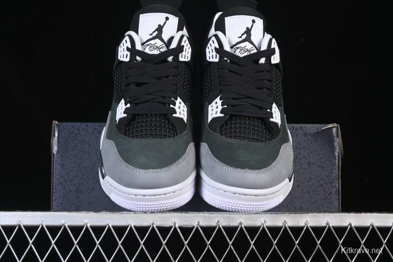 Nike Air Jordan 4 Retro Basketball Shoes with Fear Pack Design - FQ8138-002