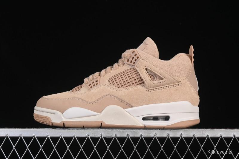 Nike Air Jordan 4 Retro Cozy Girl Warm Yellow Sneakers - HV0823-200
