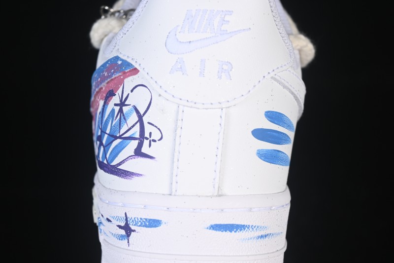 Nike Air Force 1'07 Low Libra Hand-Painted Zodiac Series Low-Top Casual Sneakers - 9231023