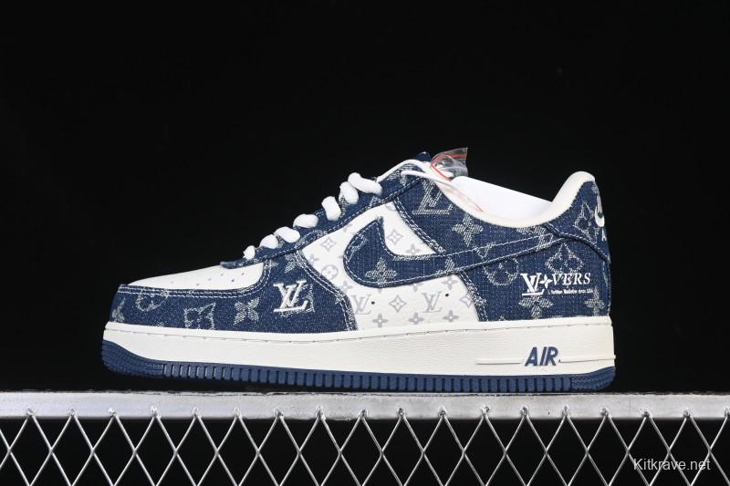 Nike Air Force 1 '07 Low LV Collaboration White Blue Casual Sneakers - YF9511-811