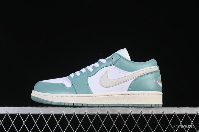 Nike Air Jordan 1 Low AJ1 Fresh Mint Green Low-Top Casual Skate Shoes DC0774-138