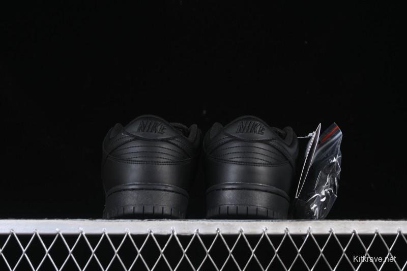 Nike SB Dunk Low Pro ISO Triple Black Skate Shoes - FJ1674-001
