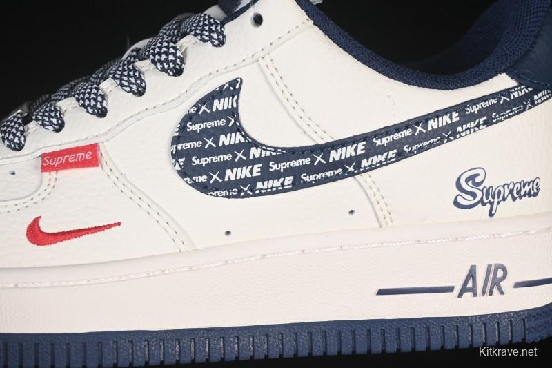 Nike Air Force 1'07 Low Collaboration Beige Camouflage Red Blue Hook Casual Skate Shoes - XD2588-609