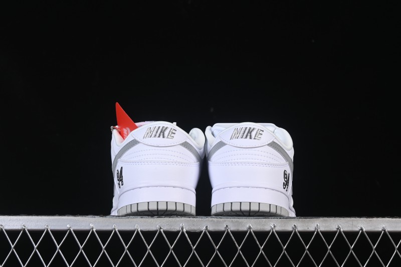 Nike Supreme x Dunk SB Dunk Low White Low-Top Casual Skate Shoes - HQ8487-100