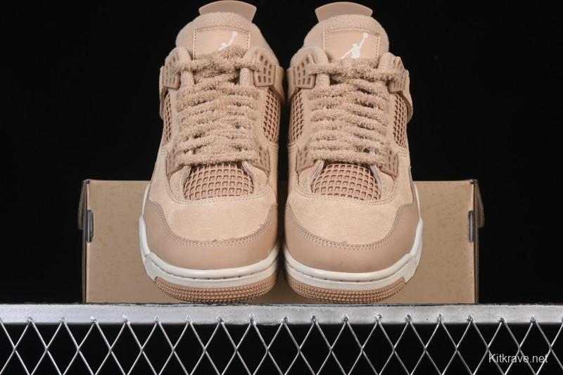 Nike Air Jordan 4 Retro Cozy Girl Warm Yellow Sneakers - HV0823-200