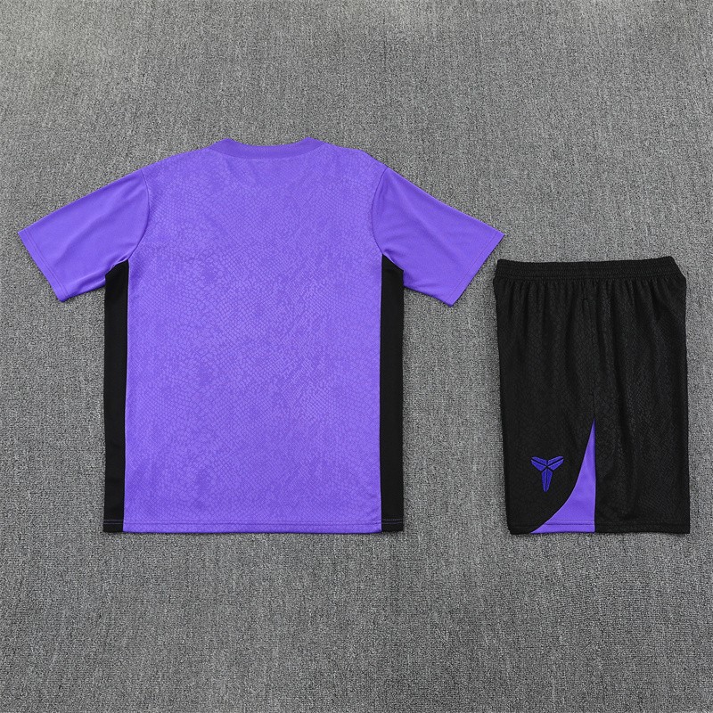 25/26 Barcelona Purple Joint Edition with XS Short Sleeve+Soccer Shorts