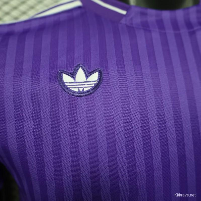 Player Version 25/26 Real Madrid Purple Adidas Original Casual Jersey