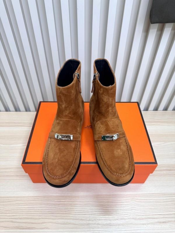 Hermes Kelly Buckle Ankle Boots - LY00390