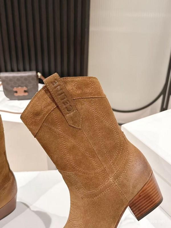 CELINE Fashion Boots with Arch de Triomphe Logo - LY00440