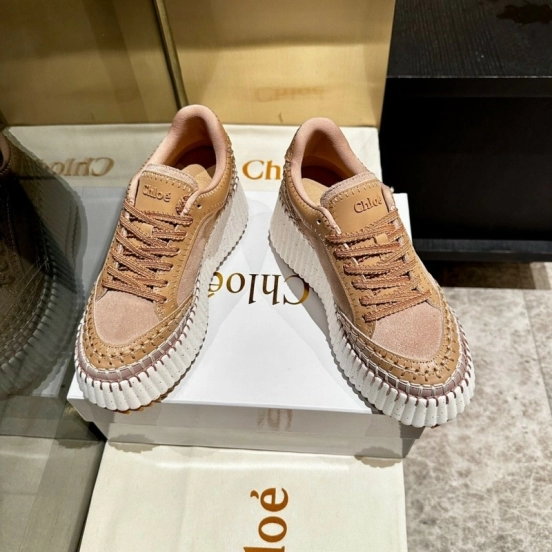Chloe 2025/SS Hand-Stitched Mark Line Casual Shoes - LY00350