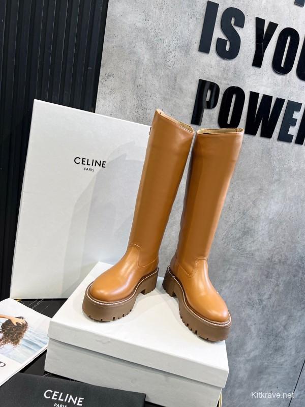 Celine 2025/SS Fall Winter Belt Buckle Long Boots - LY00420