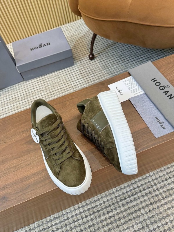 Hogan H-STRIPES Series Couple Thick Sole Biscuit Sneakers Casual Sports Shoes - AS00310