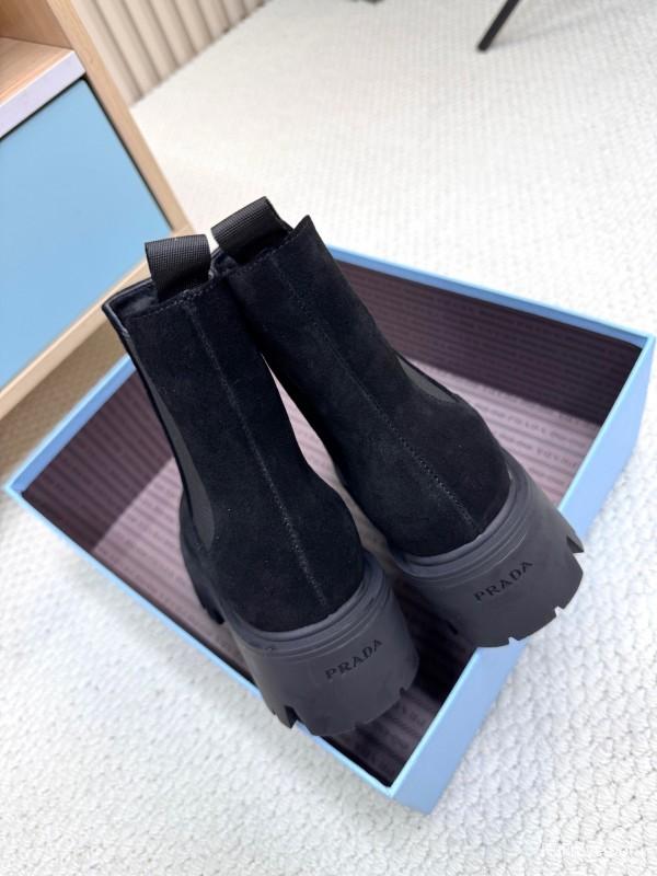 Prada 2025 SS Platform Ankle Boots - LY0340