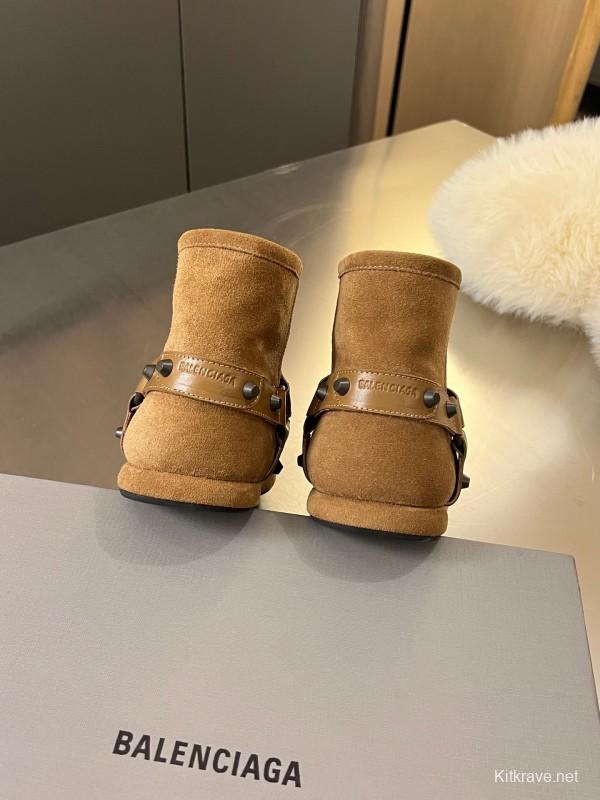 Balenciaga Fall Winter New Buckle Studded Snow Boots - LY00300
