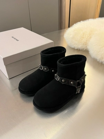 Balenciaga 2025 SS Buckle Rivet Snow Boots - LY00300
