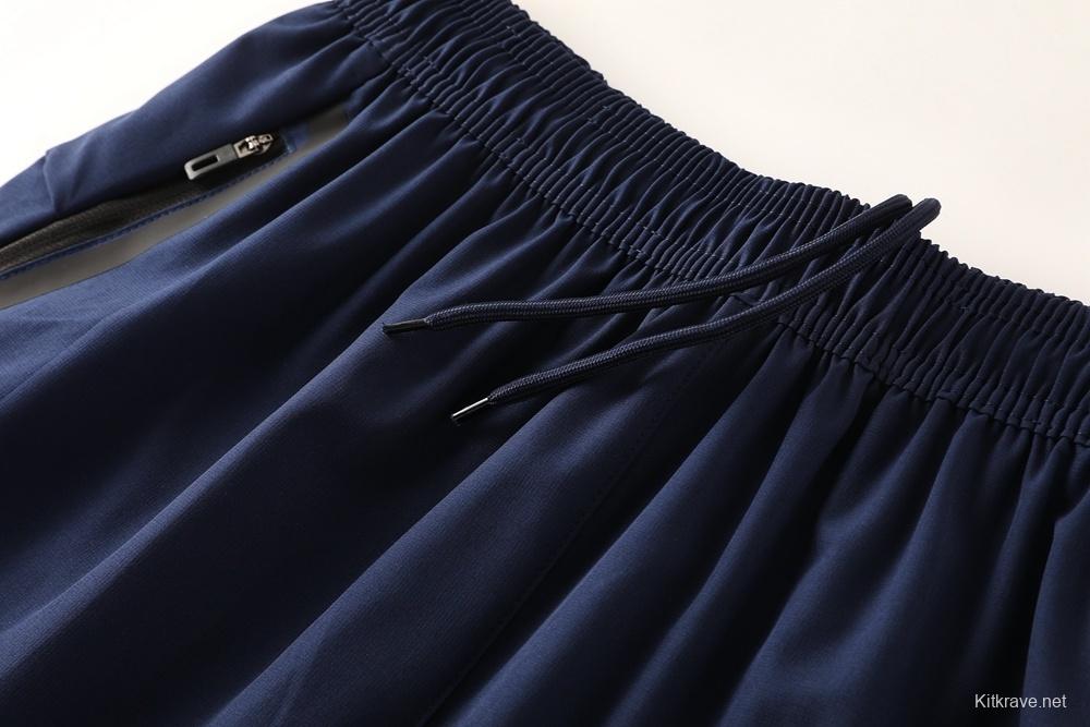 2025 Adidas Royal Blue Half Zipper Jacket+Long Pants S-2XL