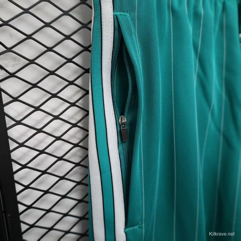 25/26 Liverpool Adidas Original Green with Teal Pinstripes Shorts