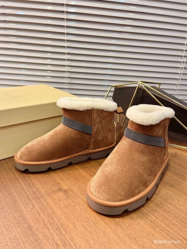 Brunello Cucinelli Winter New Snow Boots Sheepskin Buns Boots - AS00350