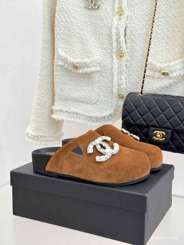 Chanel Classic CC Crystal Birkenstock Sandals - KFY00280