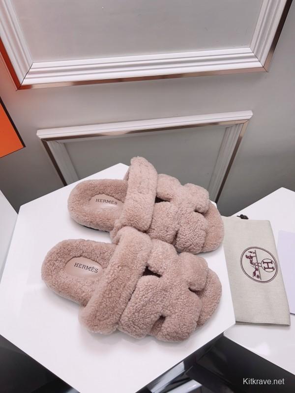 H Erijus Shoes 2025/SS Teddy Wool Slippers - LY00270