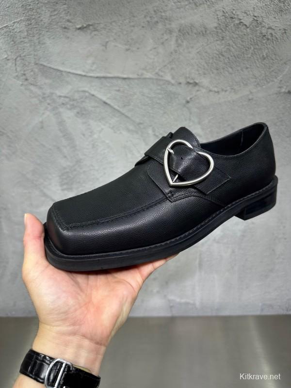 Adidas 2025 SS Square Toe Derby Shoes with Chain Buckle - KFY00420