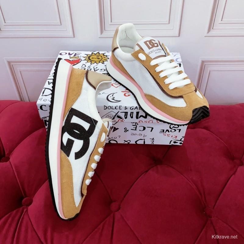 Dolce & Gabbana 2025 Spring Summer Collection Luxury Embroidered Logo Sneakers - AS00300