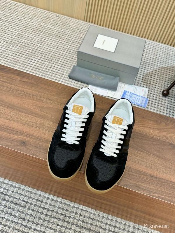 TOM FORD 2025 SS Casual Shoes with Classic Color Blocking and Imported Leather Insole - AS00350