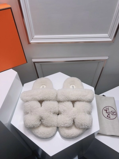 H Love Erjiu Fur Slippers - LY00270