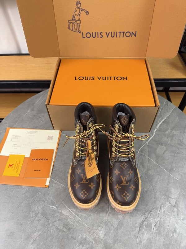 Timberland x LV Monogram Ankle Boots Waterproof Suede - LY00380