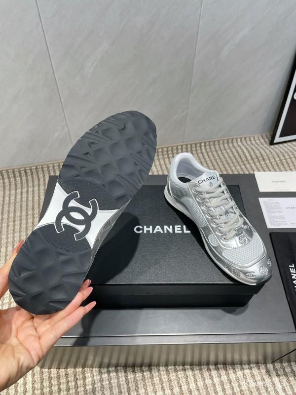 Chanel Silver Horn King II Casual Series Sports Shoes - KFY00330