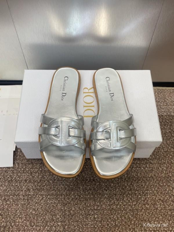 Dior D-Club Jelly Color Hollow Layered Cross Strap Women's Sandals - KFY00280