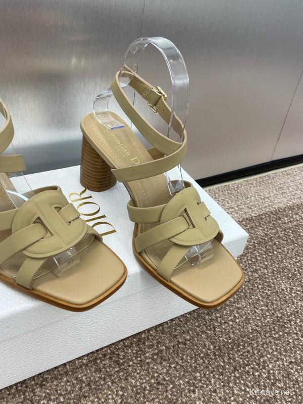 Dior D-Club Jelly Color Hollow Layered Cross Strap High Heel Women Shoes - KFY00290
