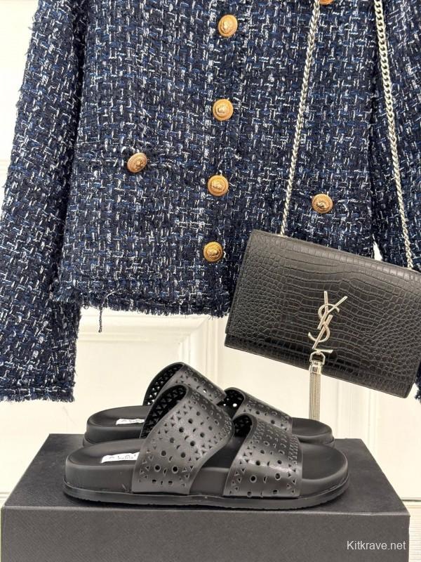 Alaia 2025SS Hollow-Out Casual Sandals - KFY00260