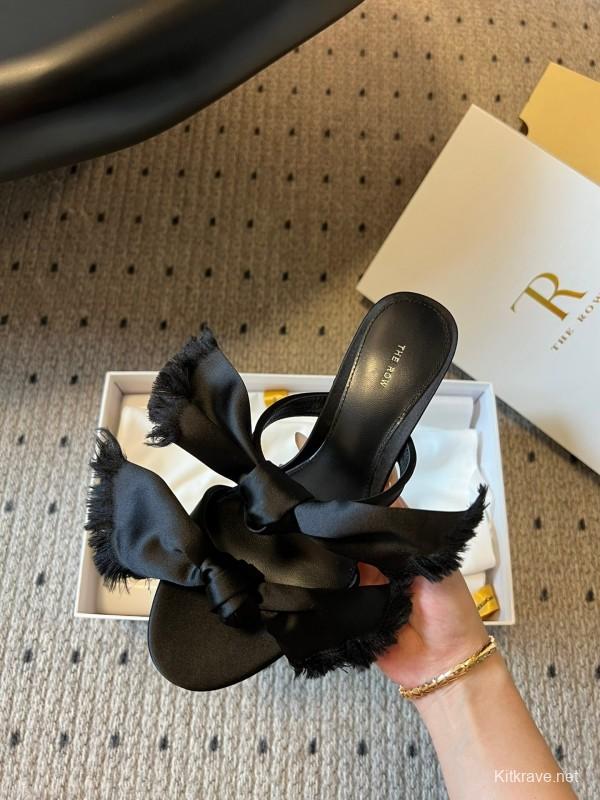 The Row 25ss Handwoven Bow Mule Sandals - KFY00280