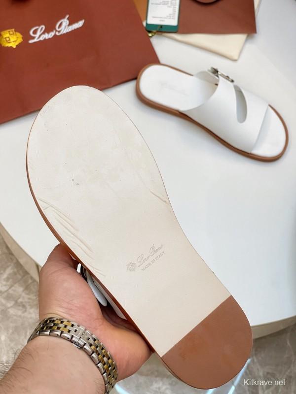 Loro Piana Men's Spring/Summer 2025 Casual Sandals with High-Quality Stitching - AS00250