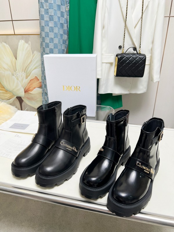 Dior 2025/SS New Autumn Winter British Style Brogue Platform Martin Boots - LY00330