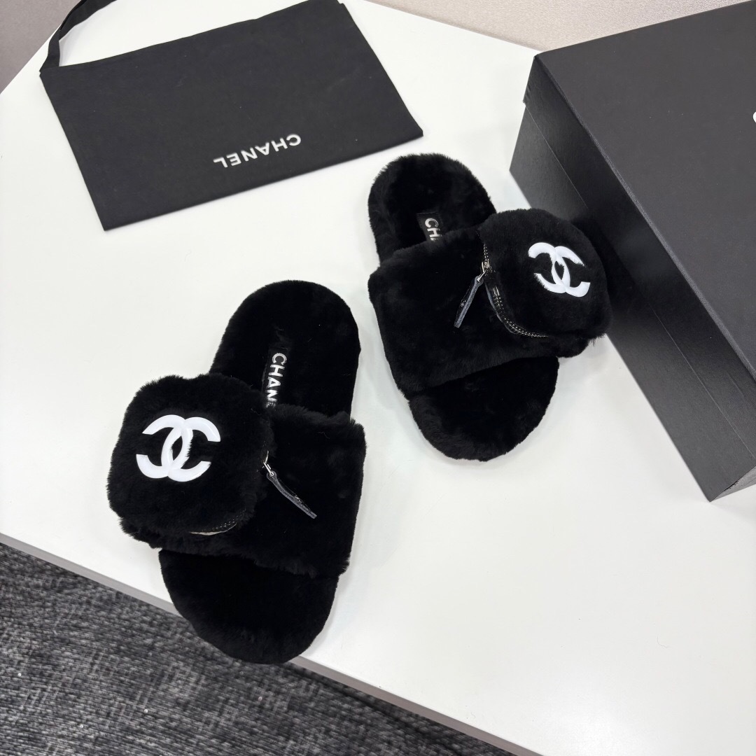 Chanel 2025 SS New Color Fur Slippers - LY00270