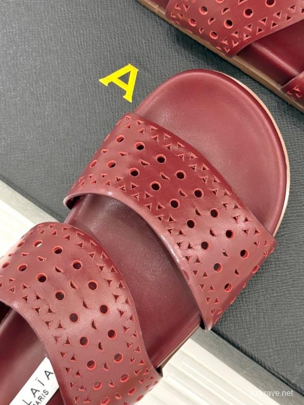 Alaia Spring Summer 2025 Laser-Cut Openwork Casual Sandals - KFY00260