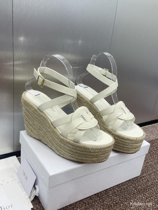 Dior D-Club Jelly Color Hollow Layered Cross Strap Platform High Heel Women Shoes - KFY00290