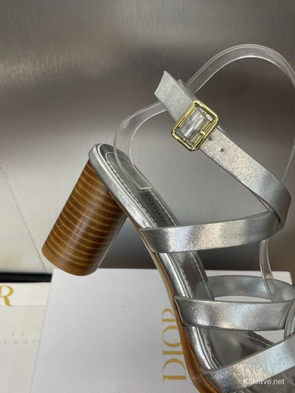 Dior D-Club Jelly Color Hollow Layered Cross Strap High Heel Women Shoes - KFY00290