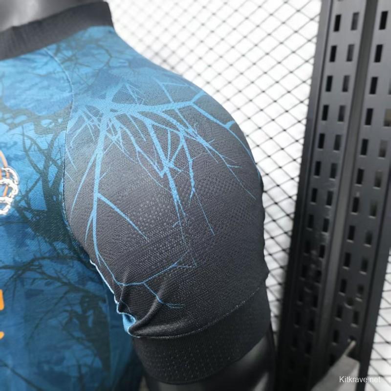 Player Version 25/26 Napoli Halloween Blue Jersey-Glow In Dark